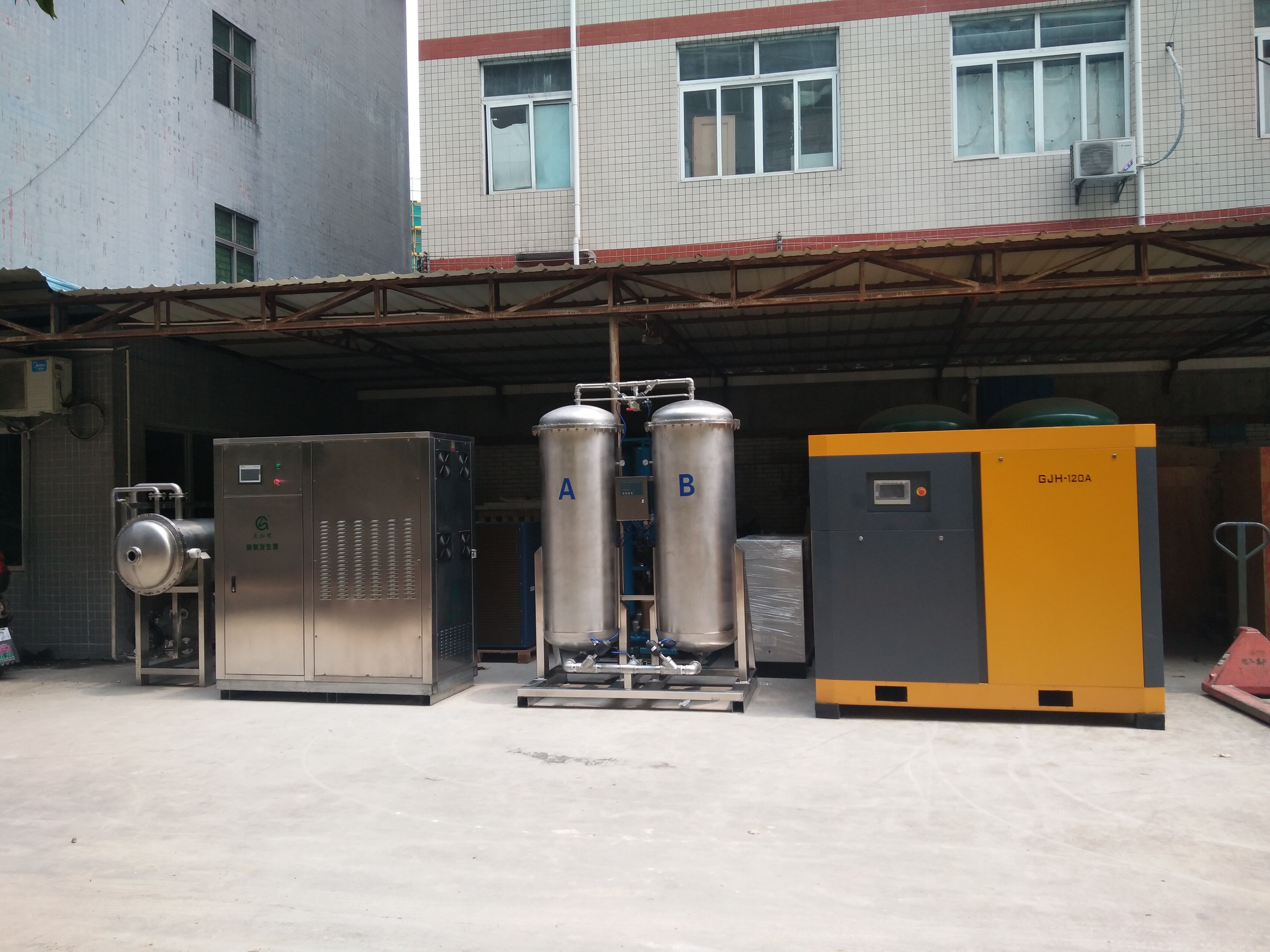 佳環8月份，出貨一套5KG氧氣源臭氧發生器應用于洗滌廢水回水處理